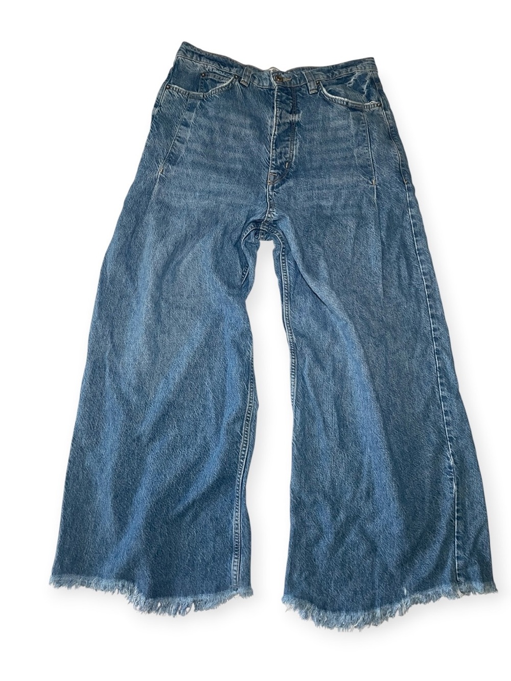 Free People We The Free Old West Slouchy Jeans Size 31 Wide Leg Denim - Picture 3 of 10